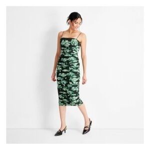 Floral Green Midi Dress